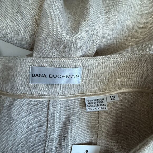 NWT Dana Buchman 100% Linen Straight & Pencil Skirt Women's 12 Beige Modern - Picture 5 of 8